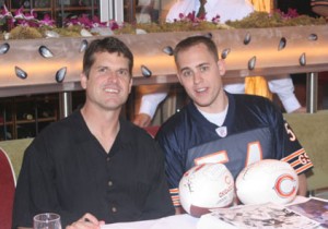 2007 Super Bowl Guest Speaker Jim Harbaugh with VIP Guest